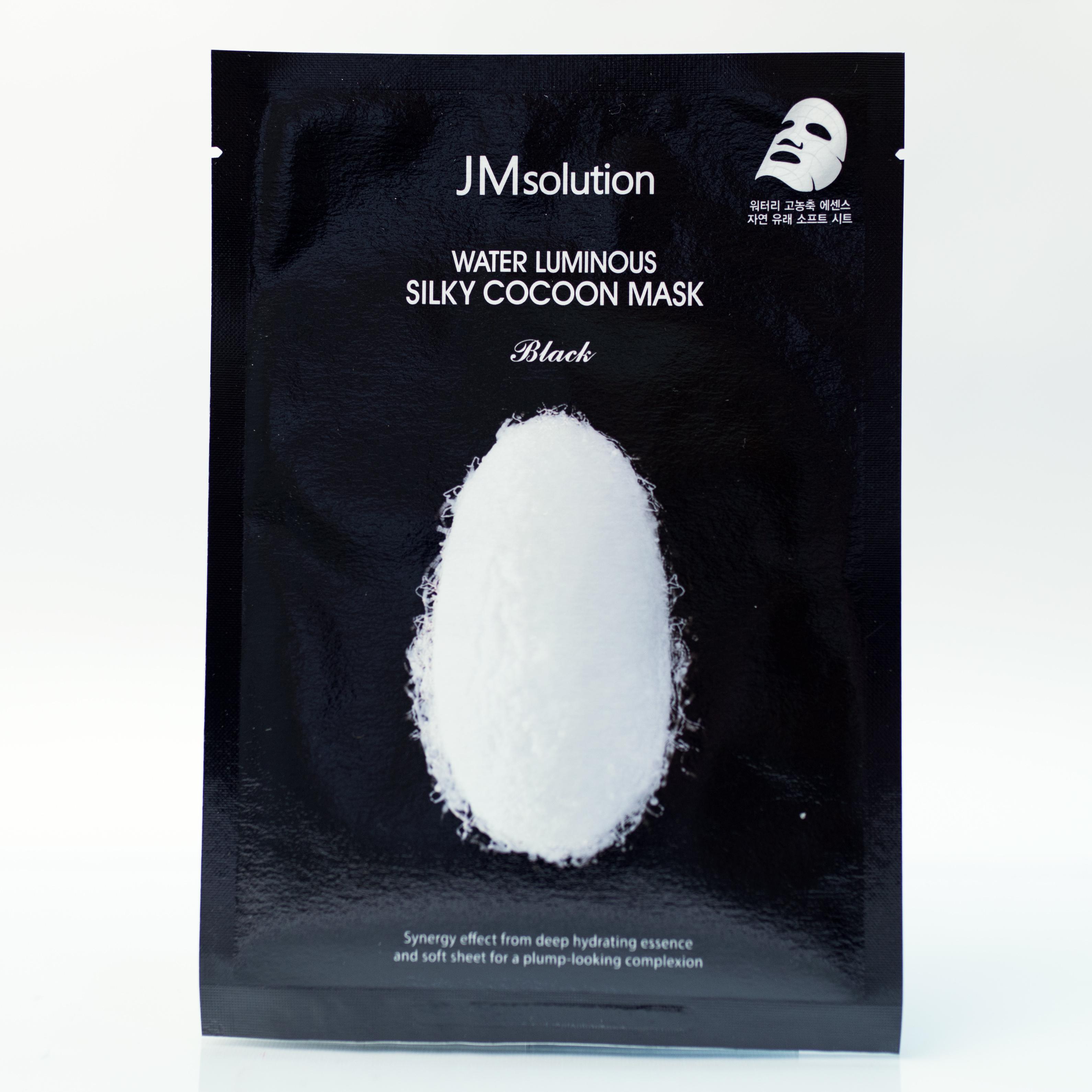Маска для упругости с протеинами шелка JMsolution Water Luminous Silky Cocoon Mask Black 35 мл. Маска для упругости с протеинами шелка JMsolution Water Luminous Silky Cocoon Mask Black 35 мл.