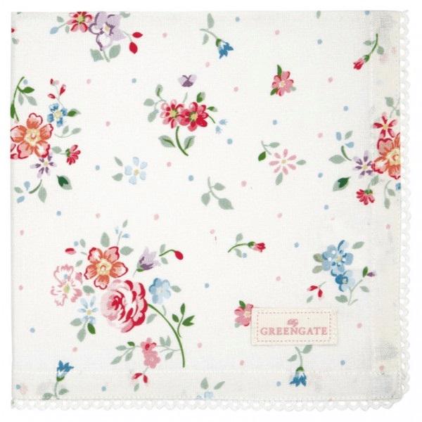 Серветка GreenGate Belle 40x40 см White (5707463399805)