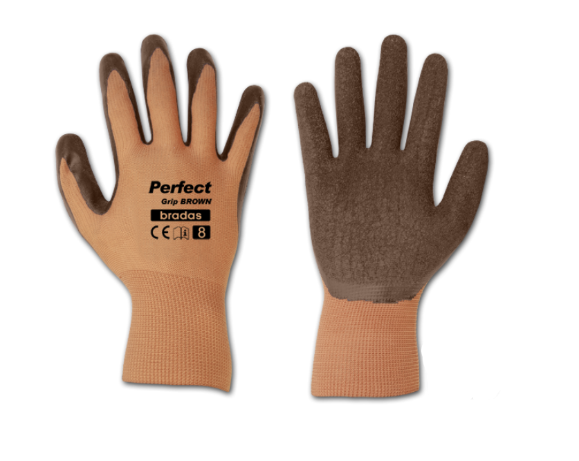 Перчатки защитные Perfect Grip латекс р.8 Brown (RWPGBR8)