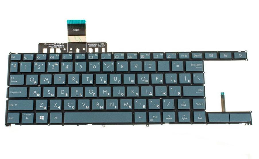 Клавиатура для ноутбука Asus UX481 series rus без фрейма/подсветки клавиш Black (167741)