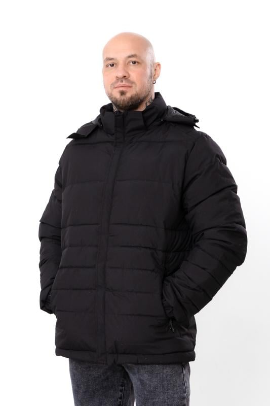 Куртка cтьобана демісезонна чоловіча з капюшоном Носи Своє р. 48 Чорний (14281) Куртка cтьобана демісезонна чоловіча з капюшоном Носи Своє р. 48 Чорний (14281)