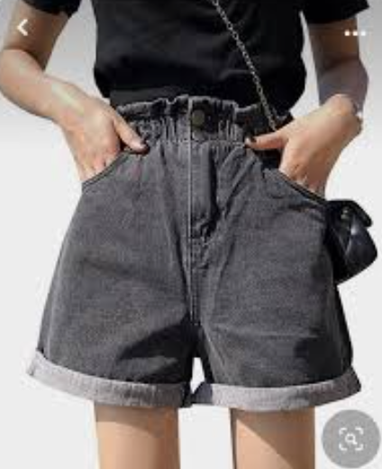 Шорты женские джинсовые высокая талия 4XL Серый (ШСА6) - фото 7 Шорты женские джинсовые высокая талия 4XL Серый (ШСА6) - фото 7