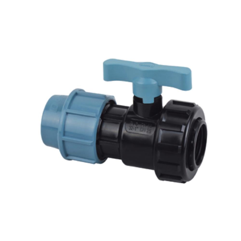 Кран компрессионный шаровый ПЭ ITAL 32 мм 1" с внутренней резьбой (1880774045)