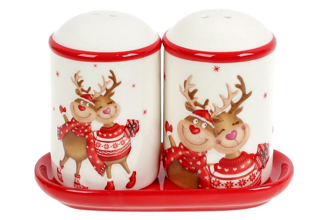 Набор для специй солонка и перечница BonaDi Новогодние Олени (DM703-X)