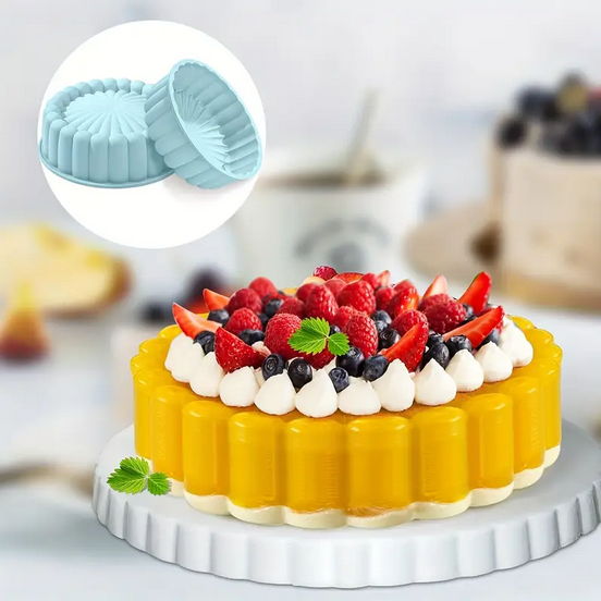 Силиконовая форма для торта круглая для чизкейков мафинов Синий (UA-751) - фото 7 Силиконовая форма для торта круглая для чизкейков мафинов Синий (UA-751) - фото 7