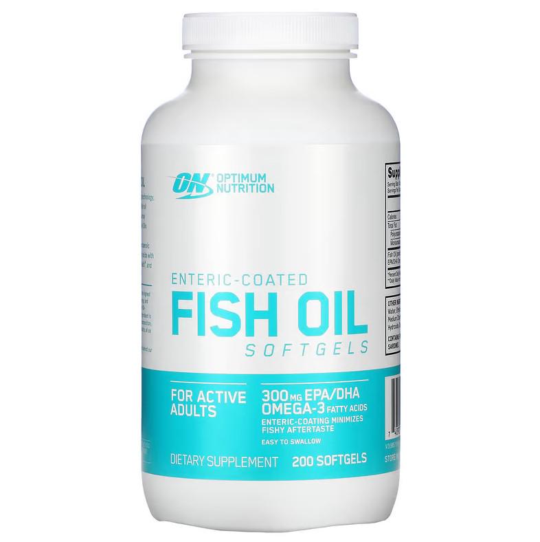 Жирные кислоты Optimum Nutrition Fish Oil Enteric-Coated 200 капсул