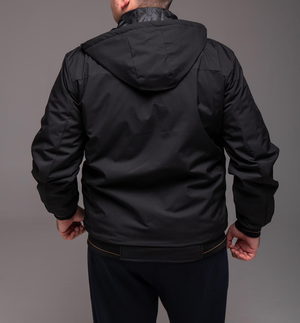 Ветровка мужская демисезонная батал р. 68 Черный (2428/4) - фото 10