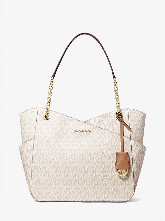 Сумка жіноча Michael Kors Jet Set Large Logo Vanilla (MK-717152)