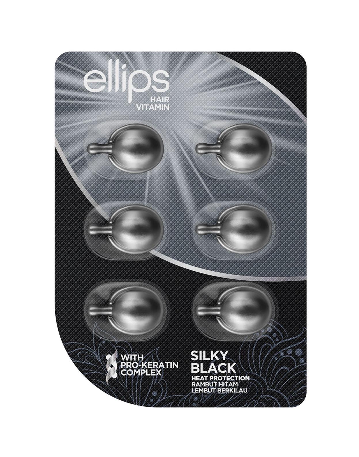 Витамины для волос Ellips Шелковая ночь с PRO-KERATIN COMPLEX 6 капсул