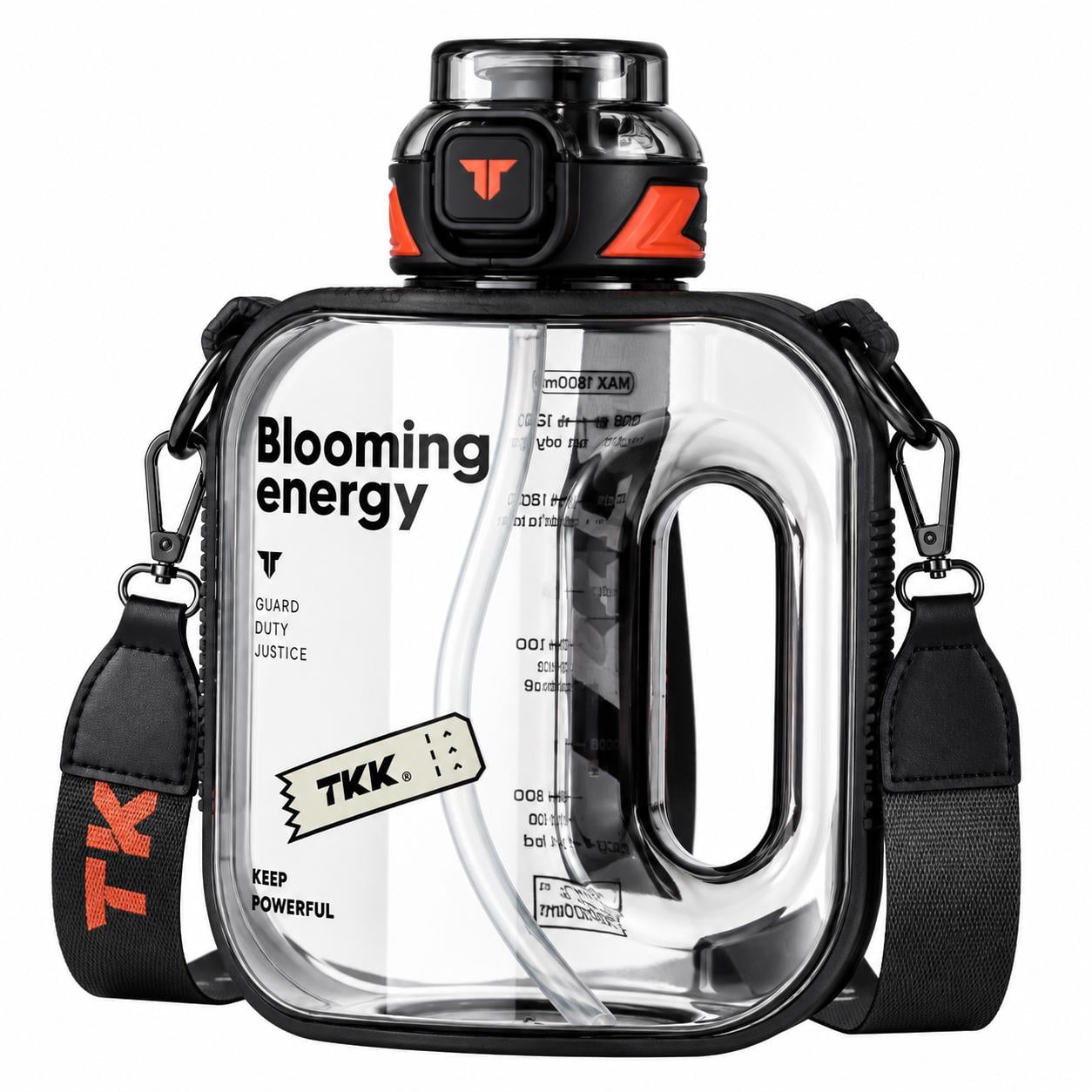 Бутылка для води TKK 1022 Tritan 1600 мл Black (23115400)