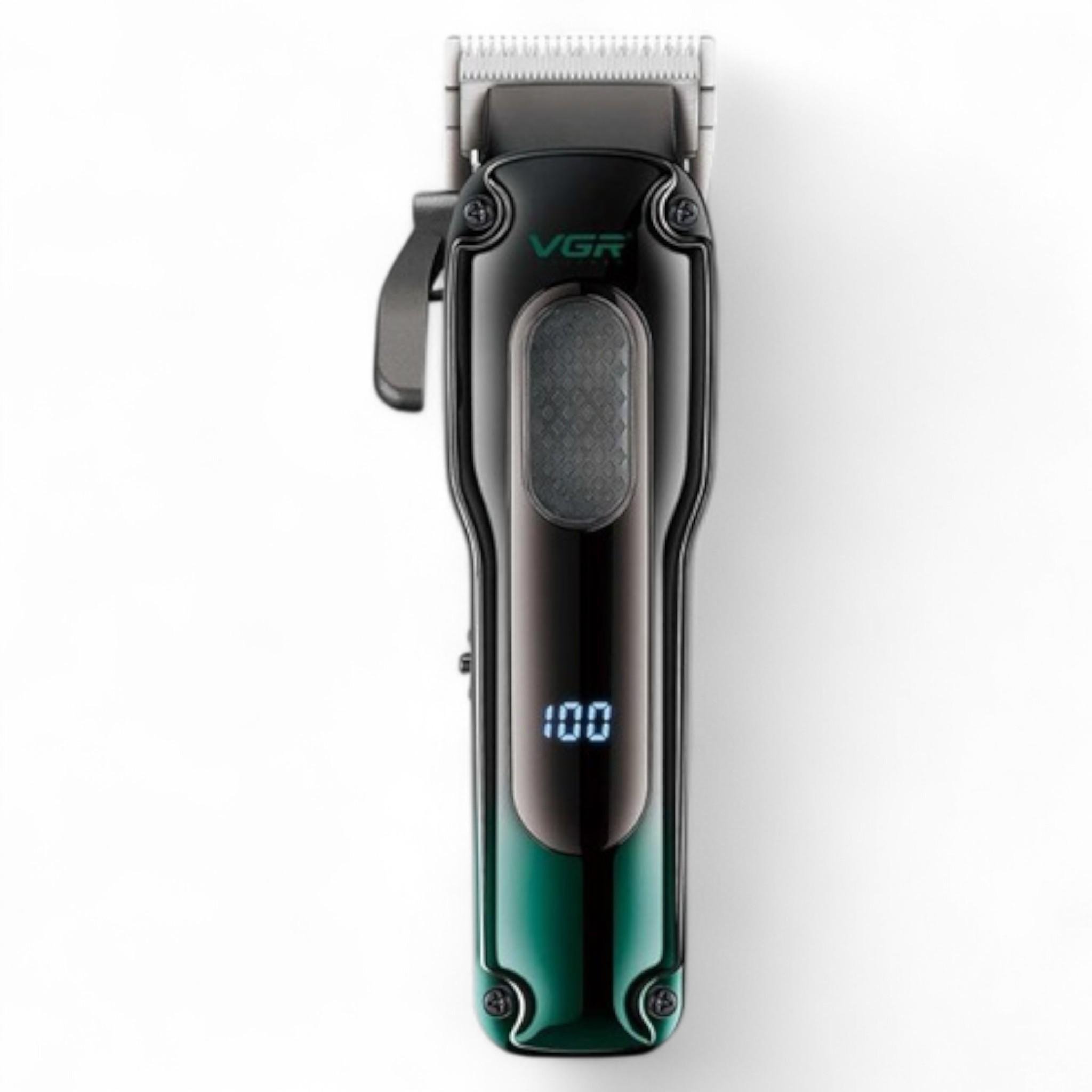 Машинка для стрижки акумуляторна Profcomplex VGR V-01313в1 13 насадок IPX7 LED display Green (M_V-013Green)
