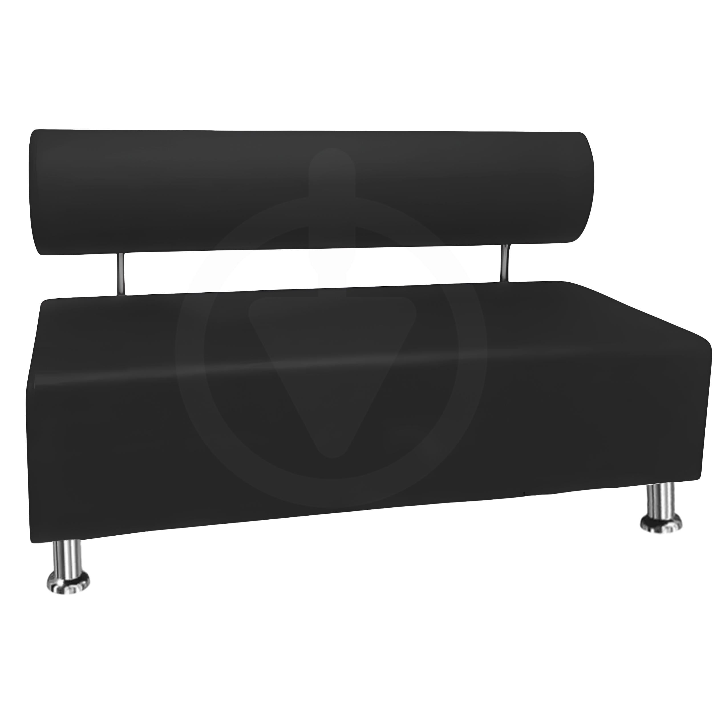 Диван офисный AVVS для ожидания/приемной 100 см с ножками 14 см Черный