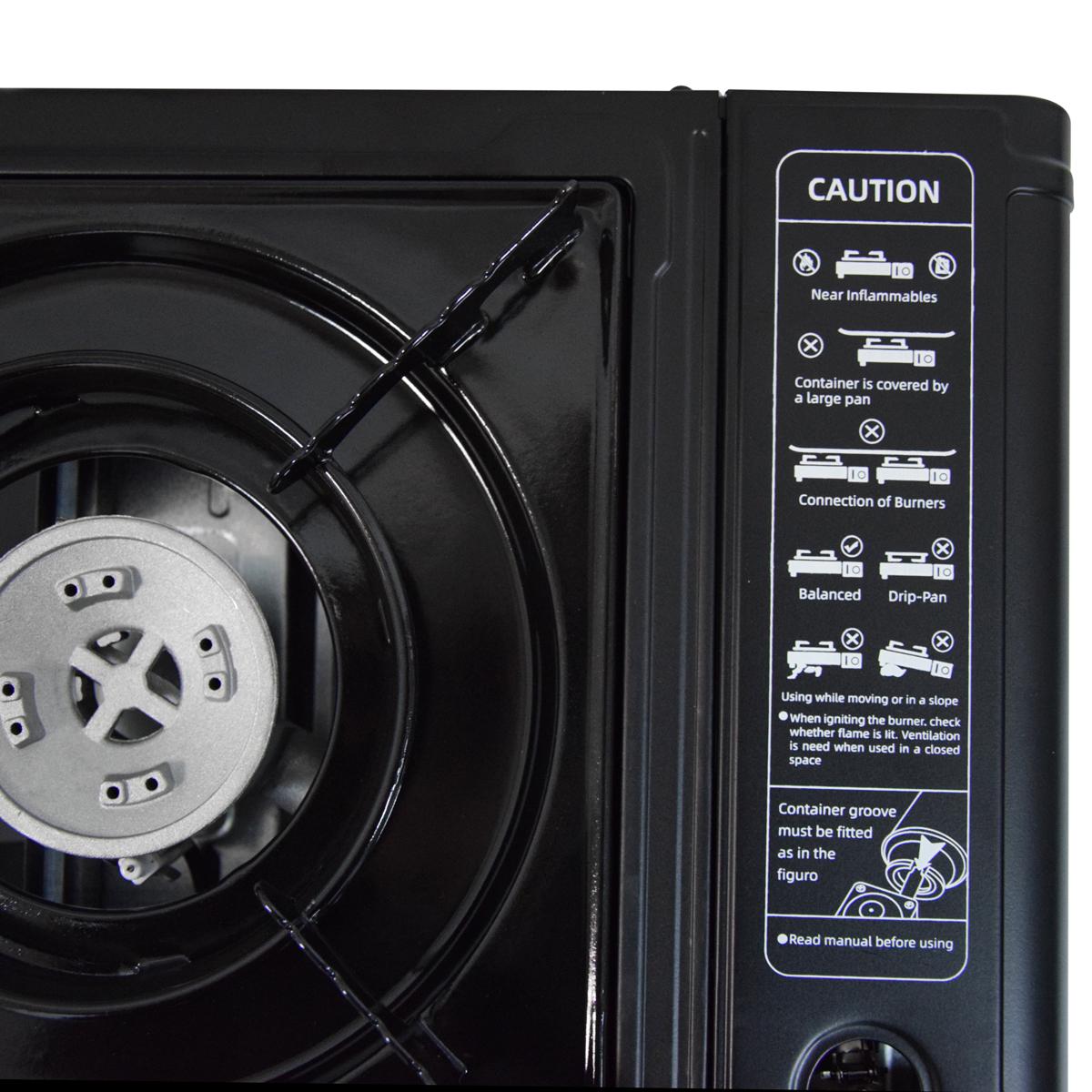 Газова плита портативна Rotable Gas Stove BDZ-155-A 2 в 1 Чорний (1009617-Black) - фото 6