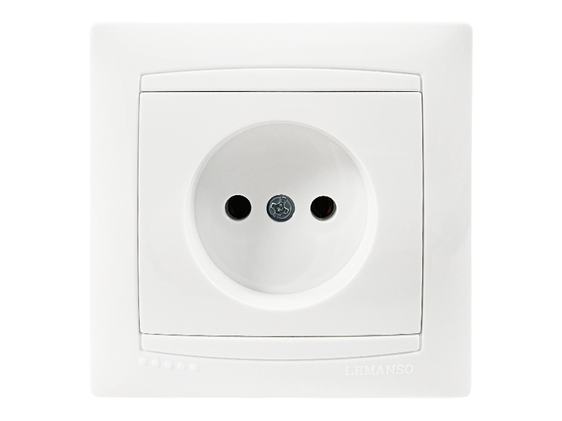 Розетка Lemanso Сакура LMR1020 одинарна Білий (9234)