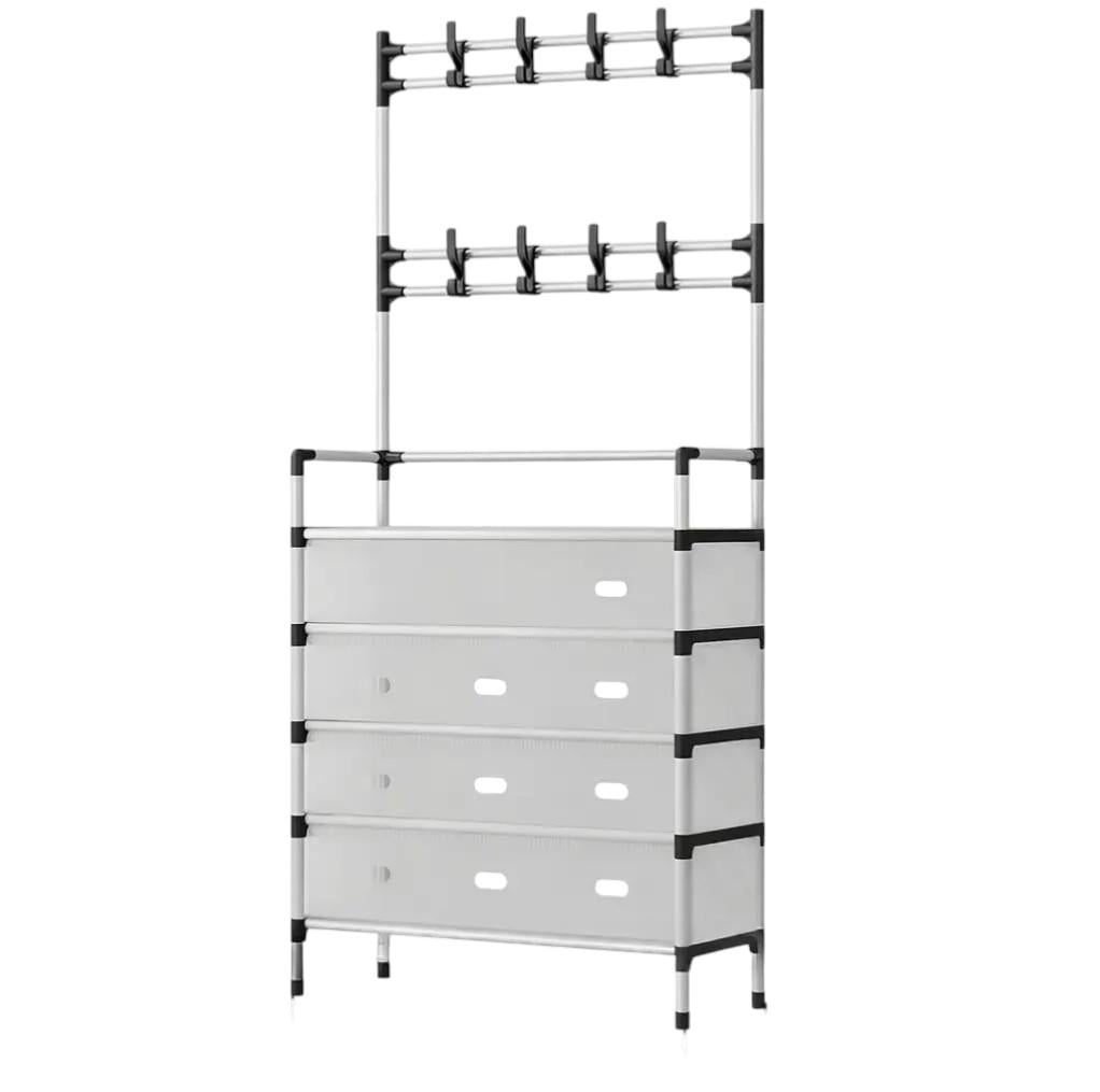 Вешалка напольная с полкой для обуви 172х80х30 см