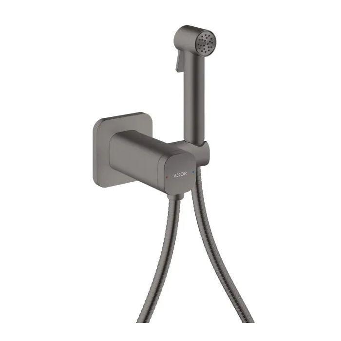 Комплект гигиенического душа Axor E на смешанную воду Black Brushed Chrome (36292450)