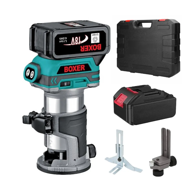 Фрезер акумуляторний BOXER BX216 18 В 10000-30000 об/хв цанга 6/8 мм 2 акумулятори 3 Аг (36527138)