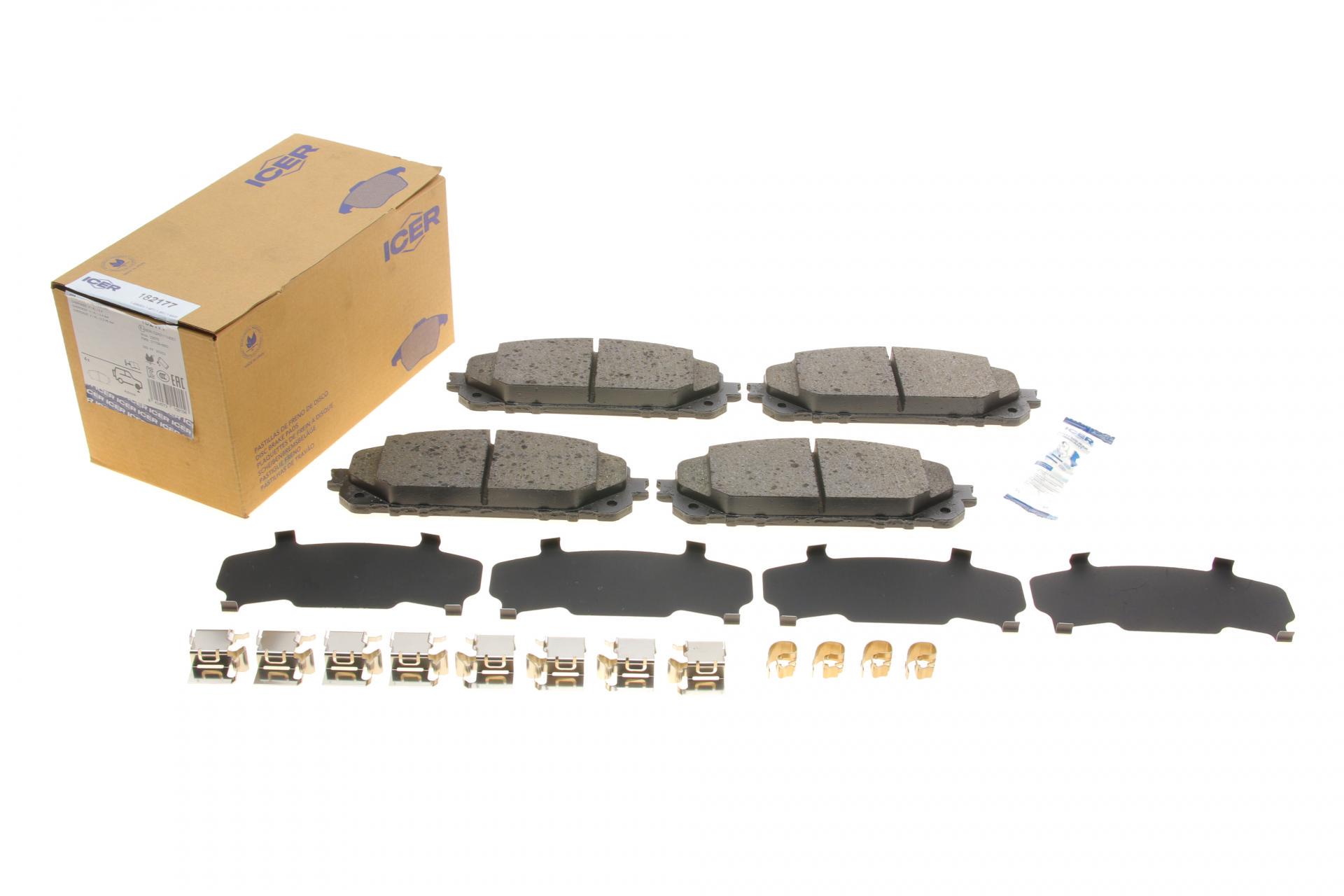 Колодки тормозные передние ICER Jeep Cherokee 13- (182177 ICER)