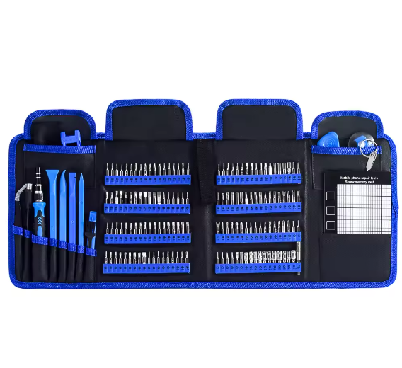 Отвертка с набором магнитных бит с чехлом 168в1 (2201468189)