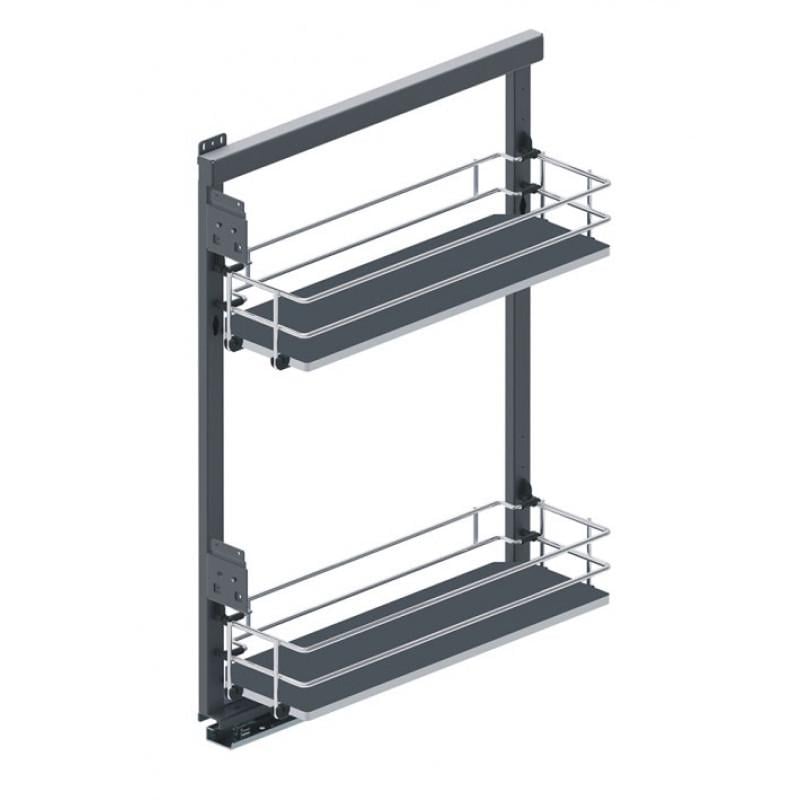 Карго левое Rejs Maxima Silva на 2 полки 150 мм Хром/Графит (WE32.0042.43.781) Карго левое Rejs Maxima Silva на 2 полки 150 мм Хром/Графит (WE32.0042.43.781)