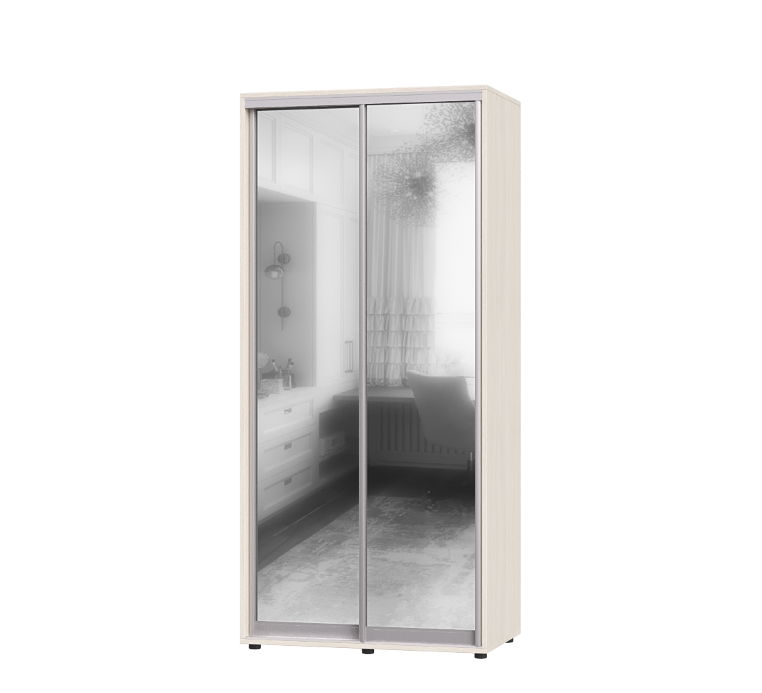 Шкаф-купе двухдверный Эверест ШК-01 100х60х220 см Дуб Молочный (06800)