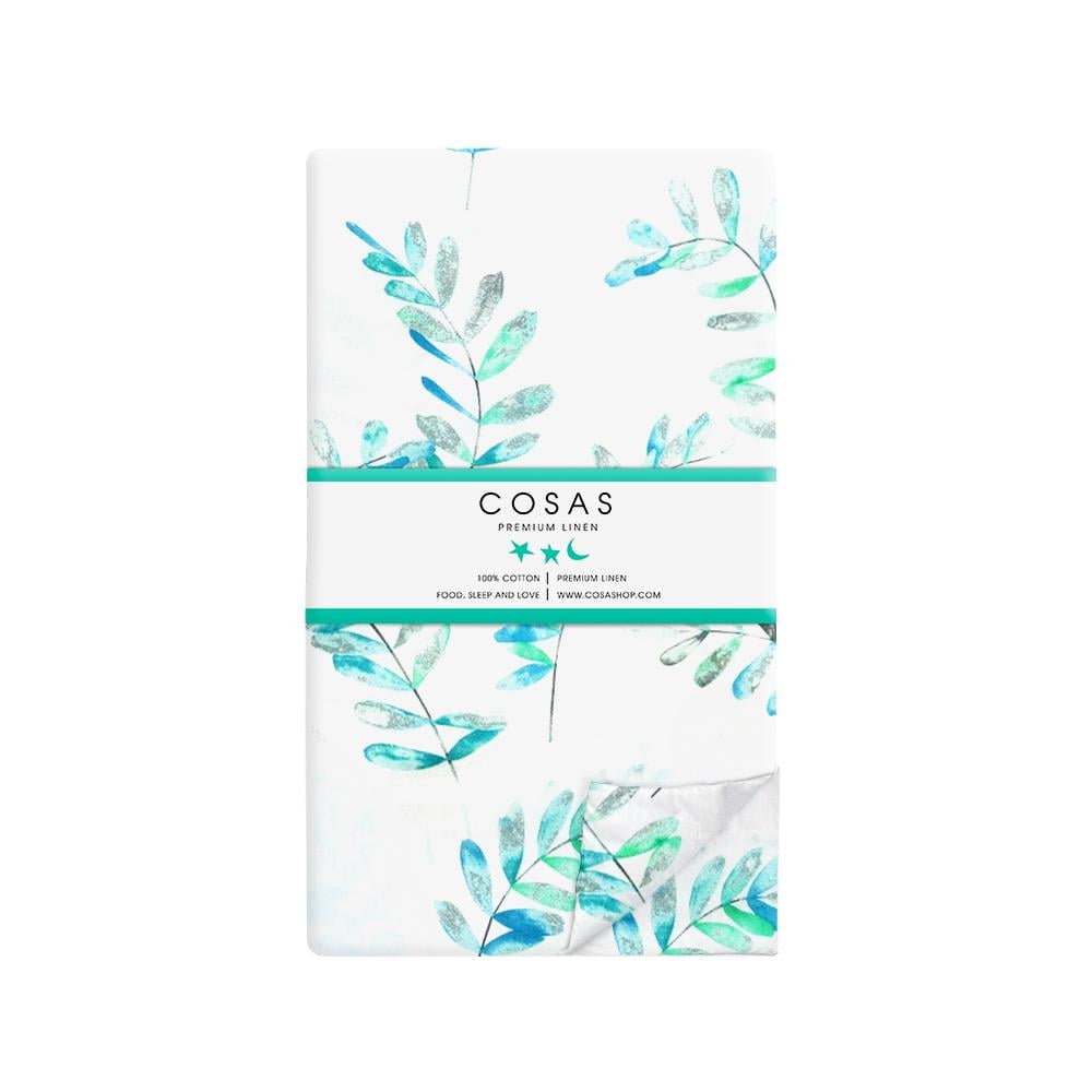 Пододеяльник Cosas двуспальный Foliage Mint 180х220 см White (4822052047323)