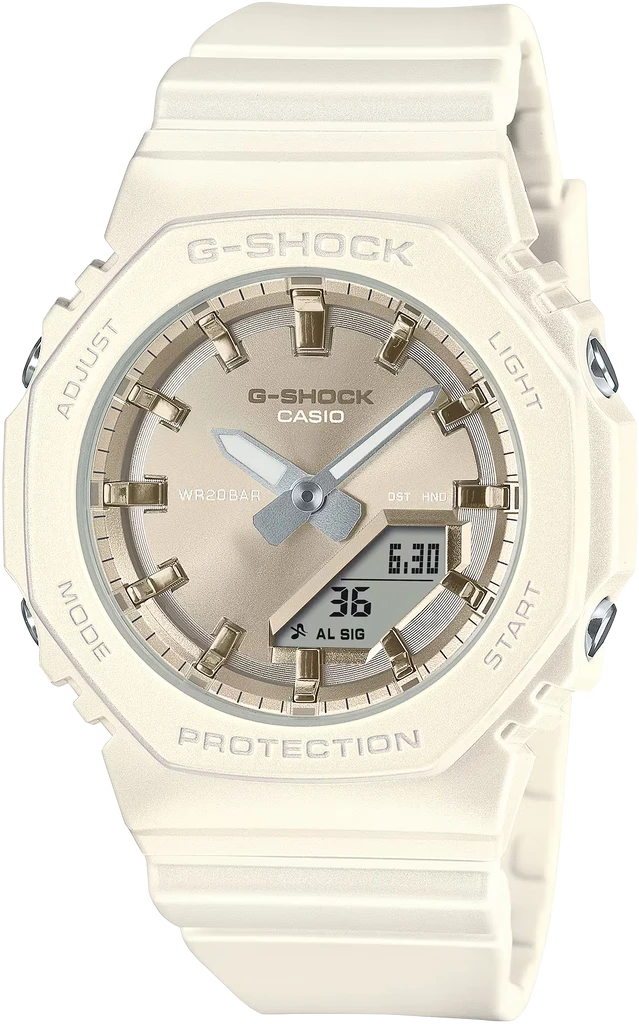 Наручные часы женские Casio G-Shock GMA-P2100ST-7AER ударопрочные с водозащитой 200 м и золотистым циферблатом Наручные часы женские Casio G-Shock GMA-P2100ST-7AER ударопрочные с водозащитой 200 м и золотистым циферблатом