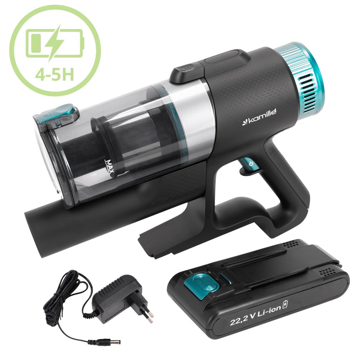 Пылесос беспроводной Kamille KM6901 вертикальный 2в1 120 Вт Черно-зеленый (106-84-6901) - фото 9 Пылесос беспроводной Kamille KM6901 вертикальный 2в1 120 Вт Черно-зеленый (106-84-6901) - фото 9