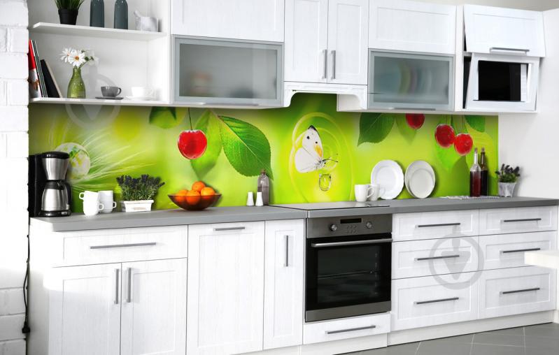 Скинали на кухню Zatarga «Вишнёвое лето» 600х2500 мм виниловая (Z183458)