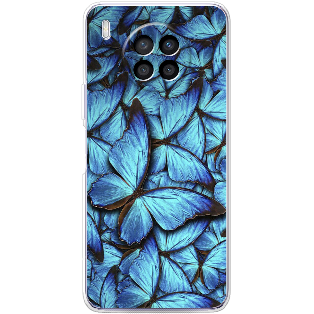 Чехол BoxFace Huawei Nova 8i лазурные бабочки Прозрачный силикон (43692-up1550-43692)