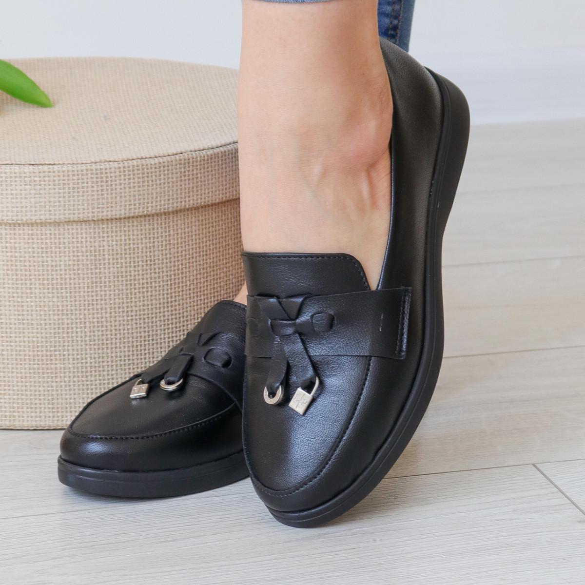 Лоферы женские Fashion р. 41 26 см Черный (3130)