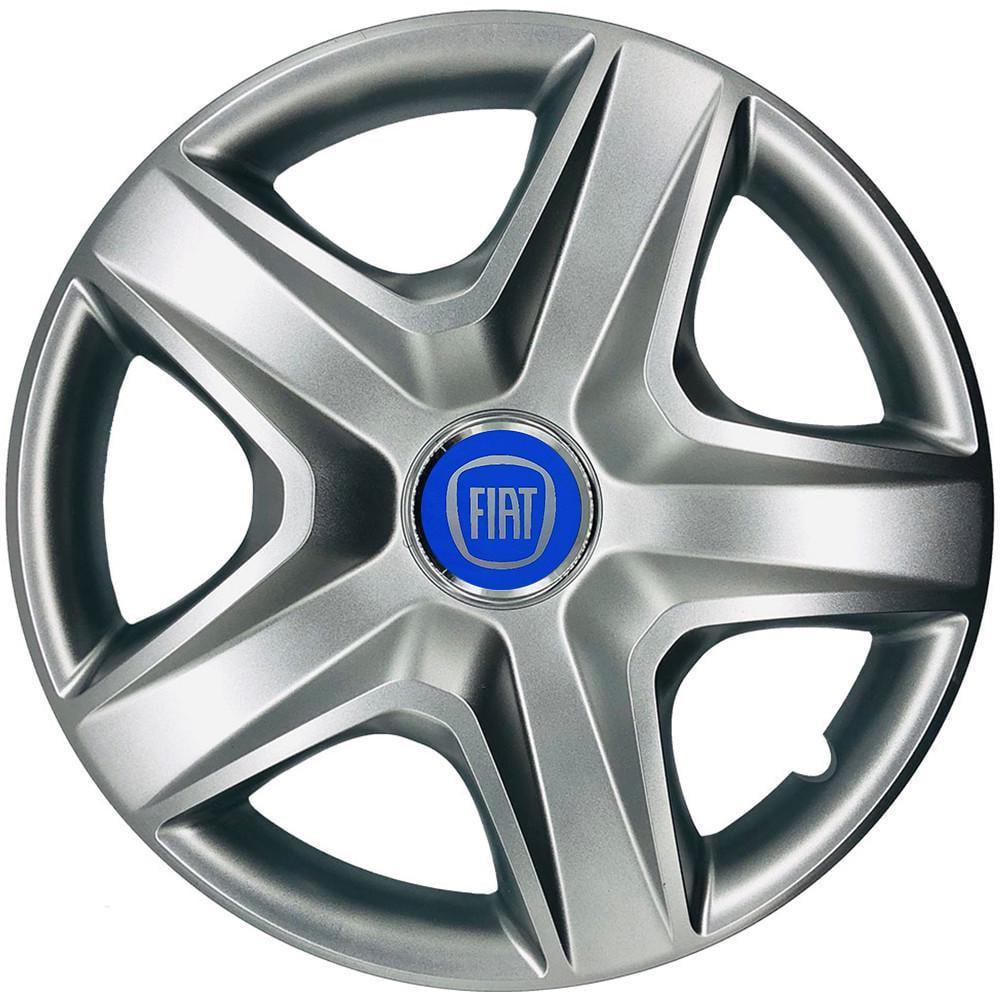 Колпаки SJS 101 с логотипом Fiat 4 шт. R13 Серебряный/Синий (2789080434)