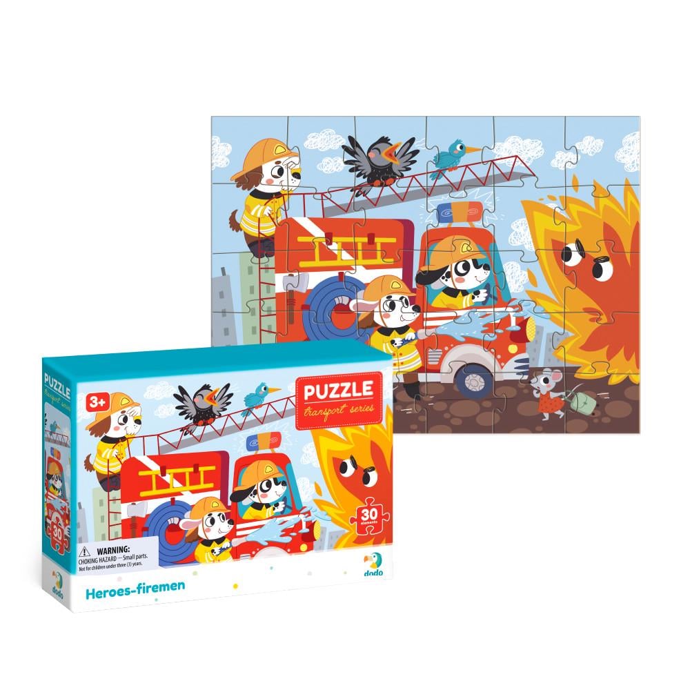 Пазл картонний для дітей Dodo Герої Пожежники 30 деталей - фото 5 Пазл картонний для дітей Dodo Герої Пожежники 30 деталей - фото 5