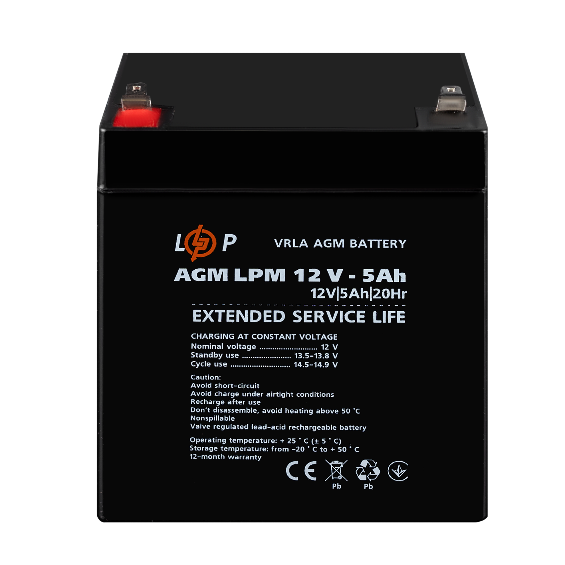 Акумулятор AGM LPM 12V-5 Ah (3861) - фото 2