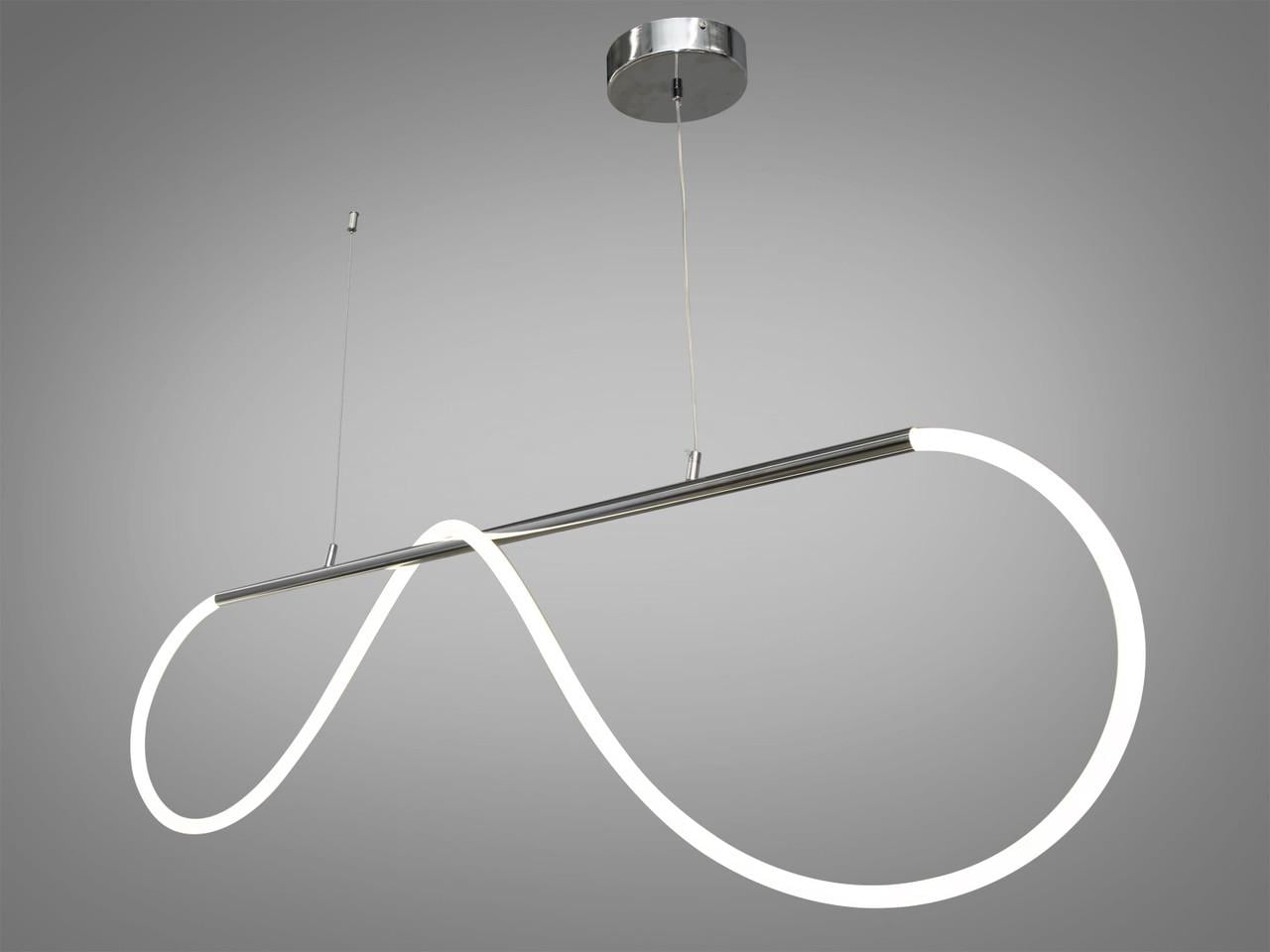 Люстра светодиодная шланг в кухню-студию Y2101-L1200-LS 15 W Хром (2425399549)