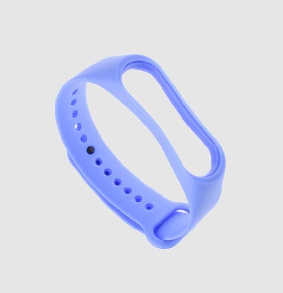 Ремешок для смарт-часов Xiaomi Mi Band 4/3 силиконовый Голубой/Синий (2418P)