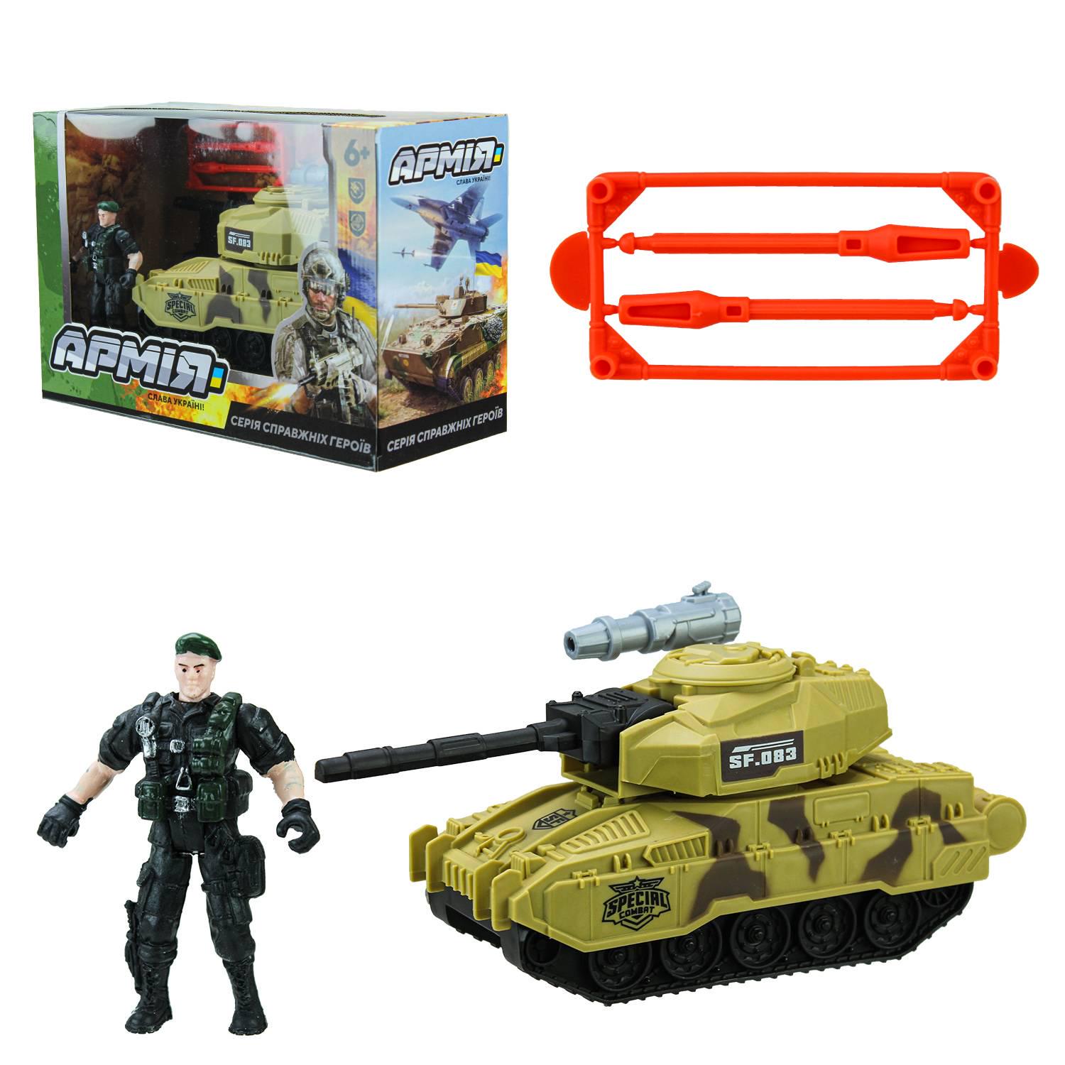 Дитячий танк Iblock BL2302 Армія з фігуркою та аксесуарами - фото 2