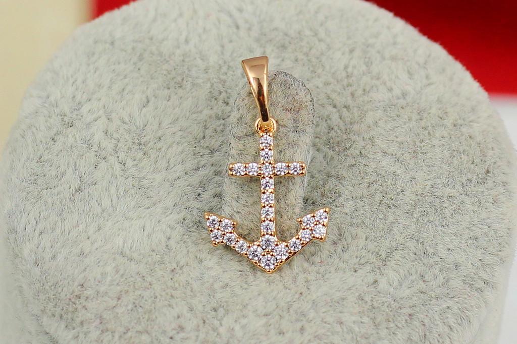 Кулон Xuping Jewelry Якорь 1,5 см Золотистый