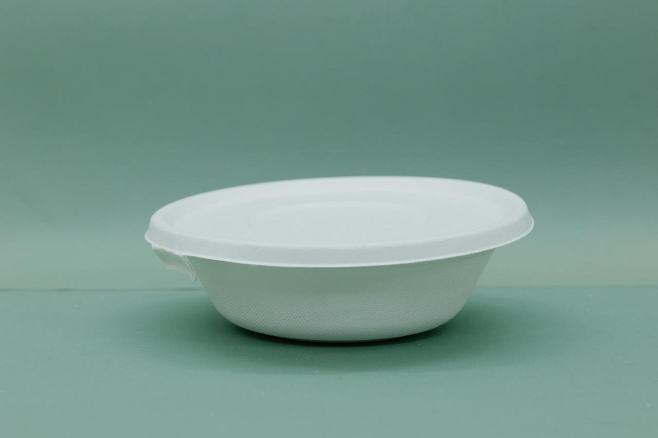 Одноразовая тарелка с крышкой из сахарного тростника 950 мл 125 шт. - фото 7