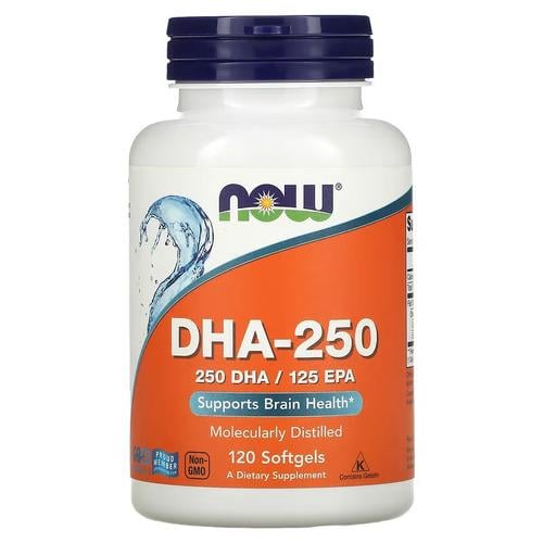 Омега-3 NOW DHA-250 120 Softgels (NOW-01610)