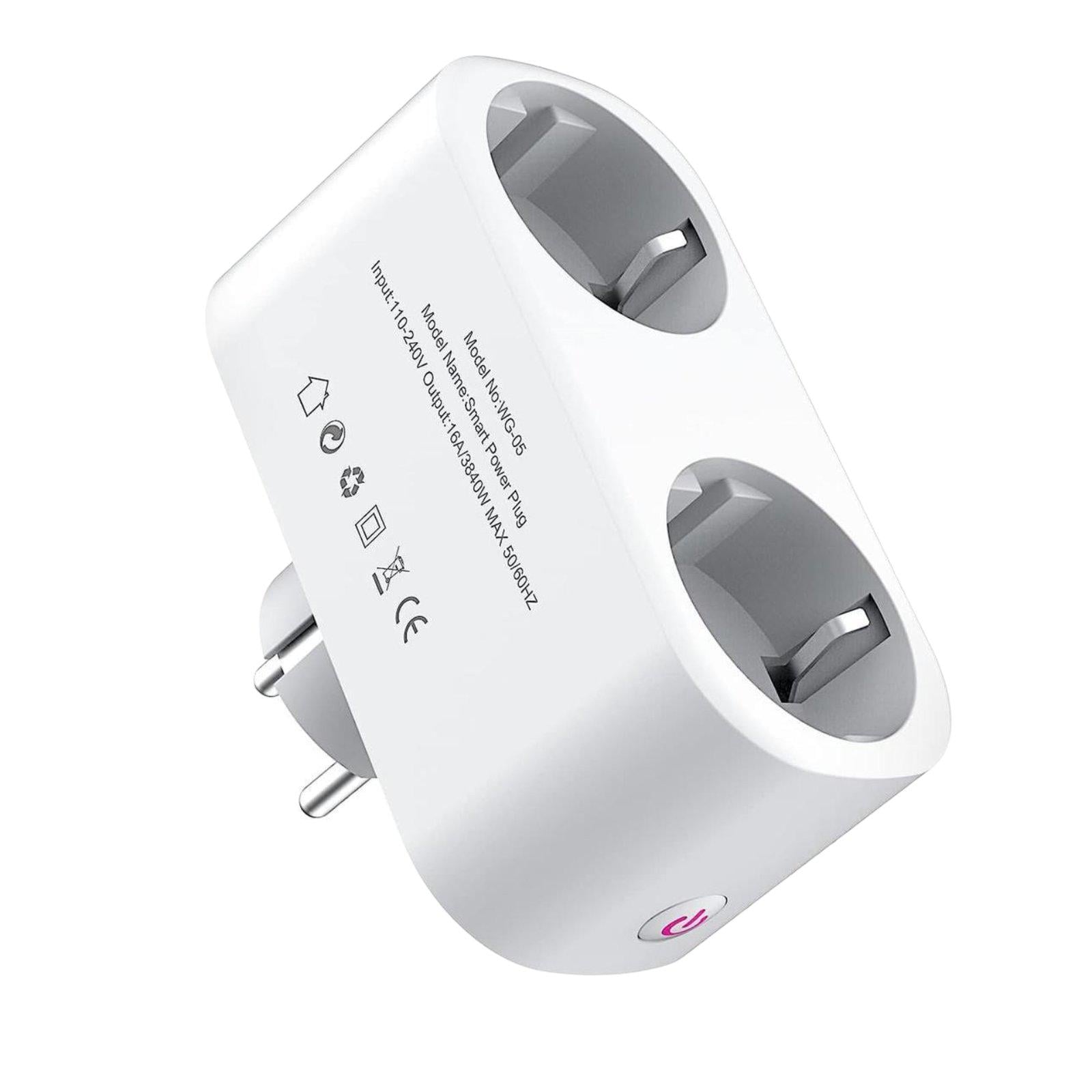 Розетка интеллектуальная WLAN 2в1 Белый