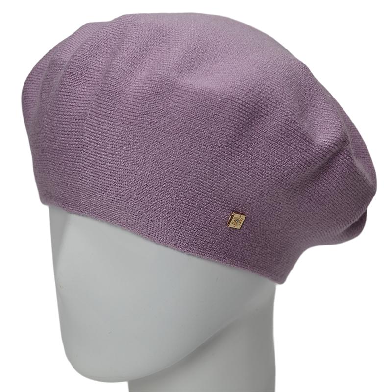 Берет женский Novita Лизе вискозный Сиреневый (163980)