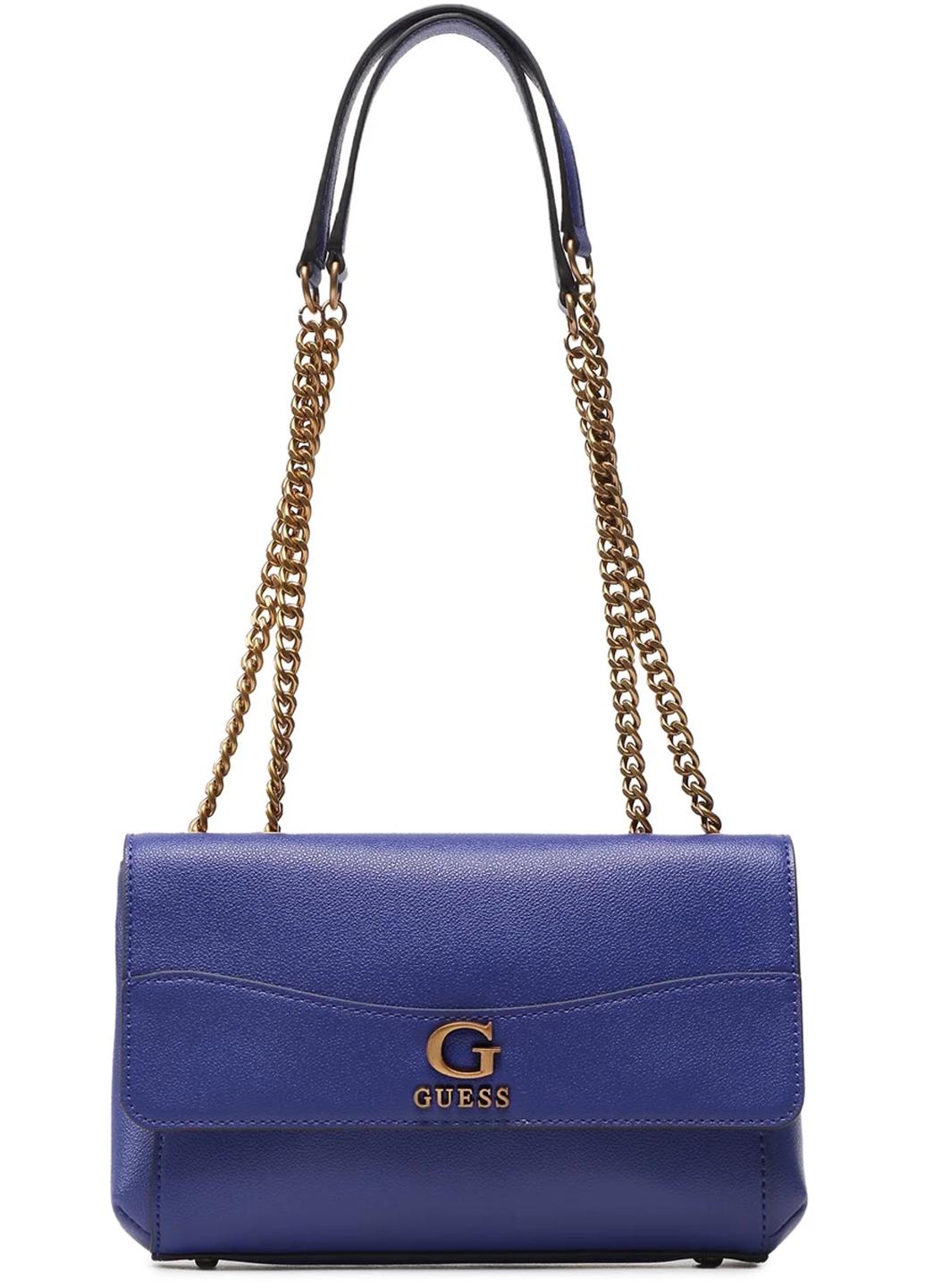 Сумка крос боді жіноча з еко шкіри GUESS NELL CONVERTIBLE XBODY FLAP HWVB8678210-VIO Синій