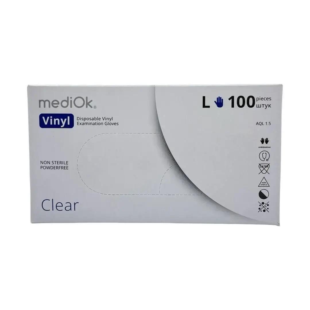 Перчатки виниловые MediOk Clear L 100 шт. Прозрачный (28163643)
