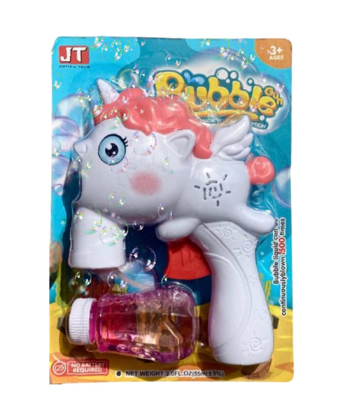 Пистолет с мыльными пузырями JT 6904 Единорожка Белый (2537526480)