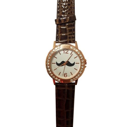 Наручний годинник жіночий Mr Mustache 264 Gold/Brown (13687209)