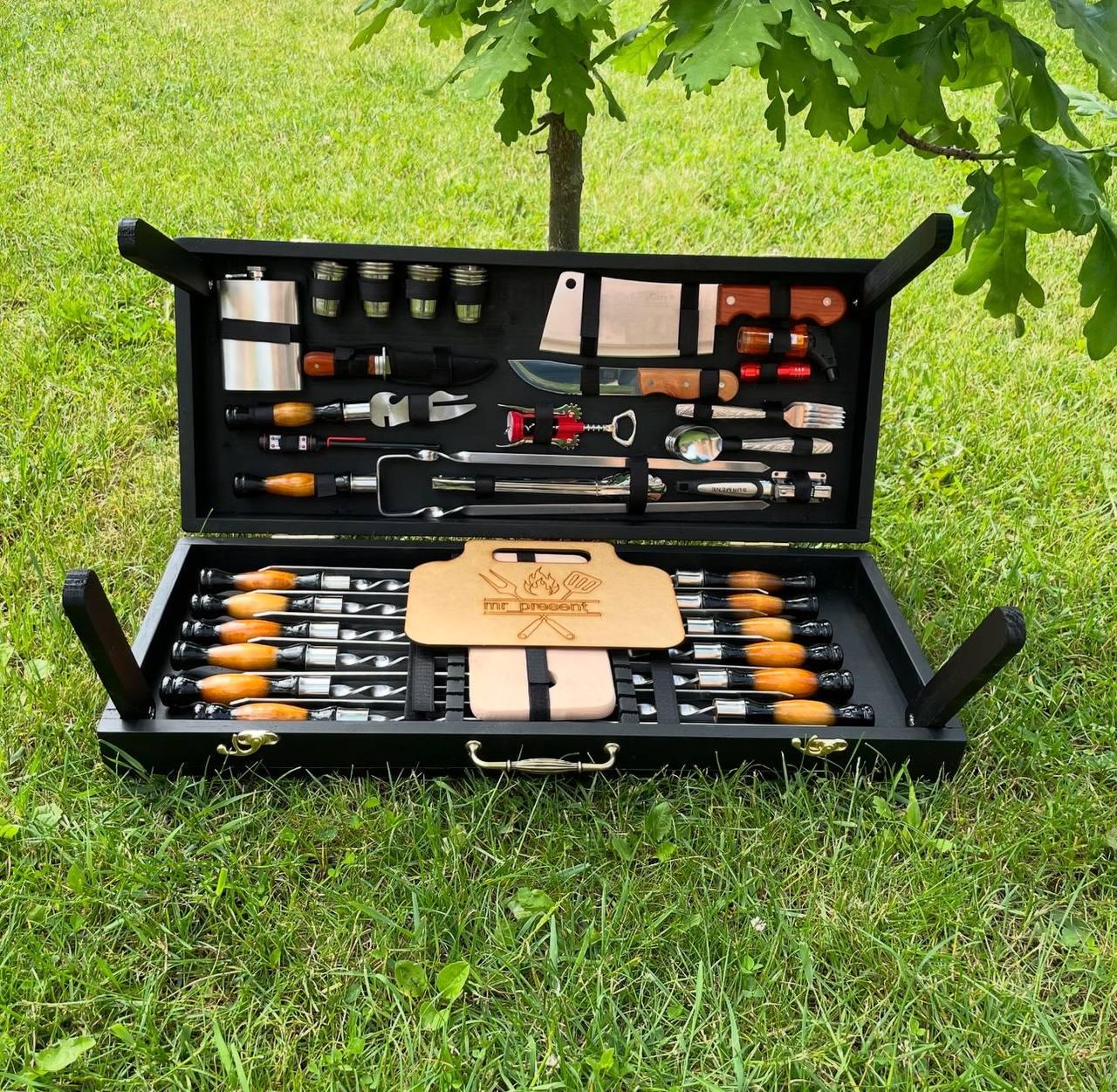 Набор шампуров в столике на 12 персон (19217933)