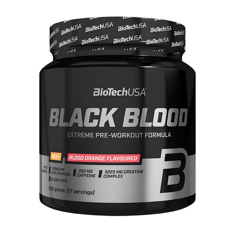 Предтренировочный комплекс с кофеином BioTech Black Blood NOX+ 330 г Красный апельсин