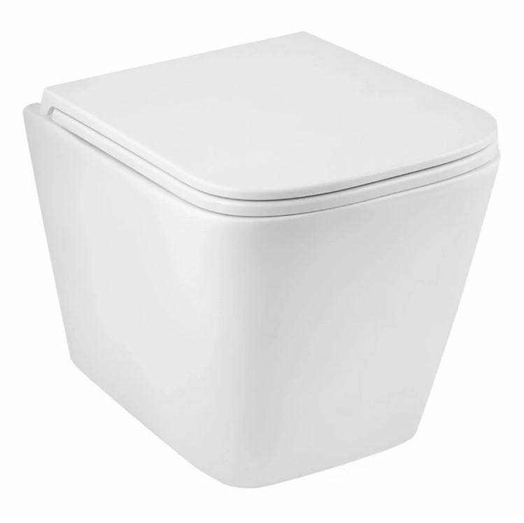 Унітаз підвісний безобідковий Kroner Eifel WHI493436 TORNADO з сидінням (CV034923) - фото 6