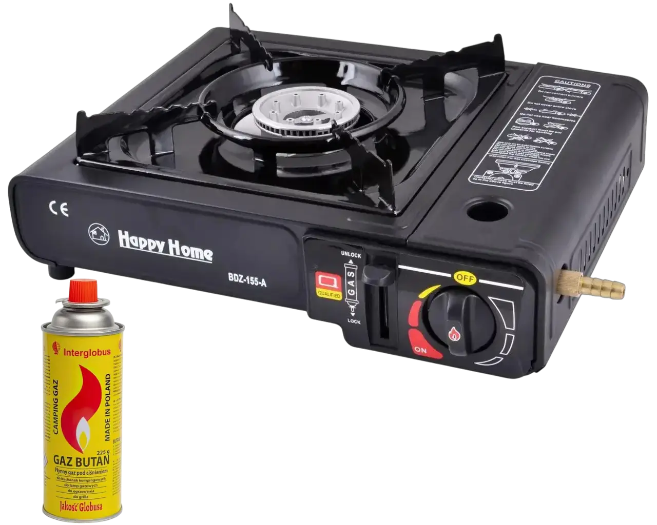 Газовая туристическая плита Happy home в кейсе с газовым баллоном 1 шт. (29621387)